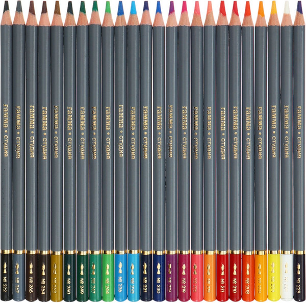 Изображение товара Набор акварельных карандашей ГАММА Студия / 110822_24 (24цв)