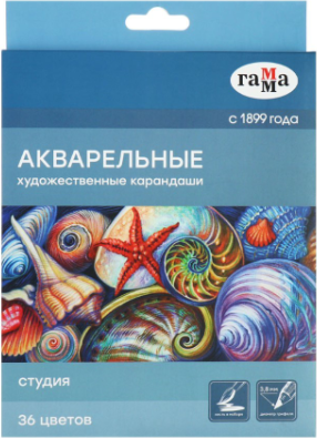 Изображение товара Набор акварельных карандашей ГАММА Студия / 110822_36 (36цв)