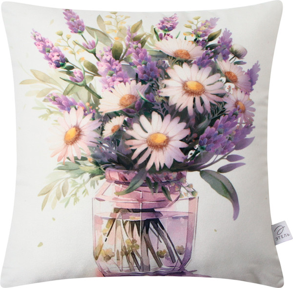Изображение товара Подушка декоративная Этель Майский букет / 10781888 (40x40, велюр)
