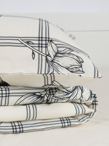 Изображение товара Комплект постельного белья Этель Ink flowers дуэт / 10706946