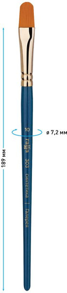 Изображение товара Кисть для рисования ГАММА Галерея. Синтетика №10 / 303010