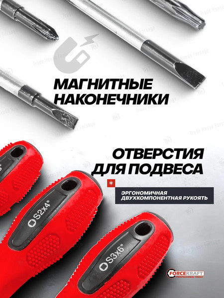 Изображение товара Набор отверток ForceKraft FK-10100(59939)