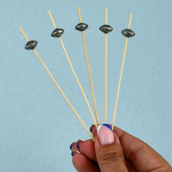 Изображение товара Набор шпажек для канапе Мультидом Дамаск BJ80-605 (24шт)