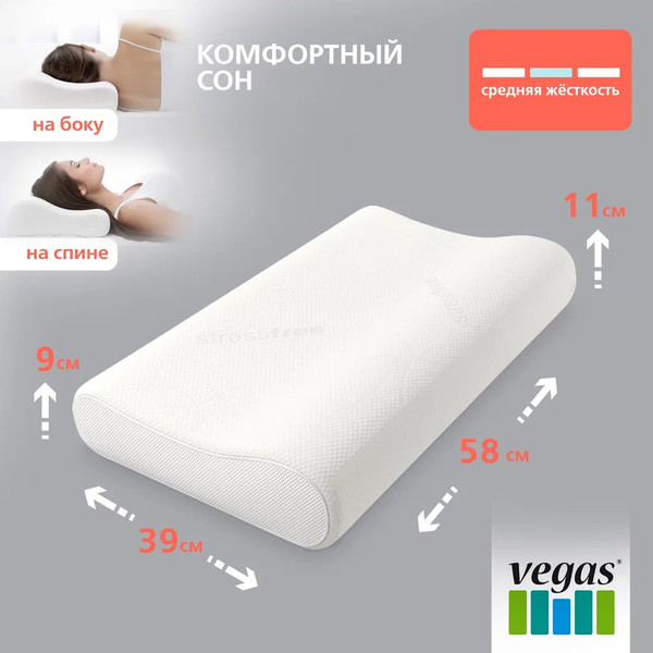 Изображение товара Подушка для сна Vegas Ergo Sleep 39x58