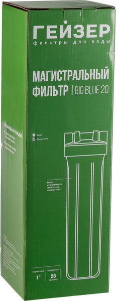 Изображение товара Корпус магистрального фильтра Гейзер С24 20ВВ (прозрачный)