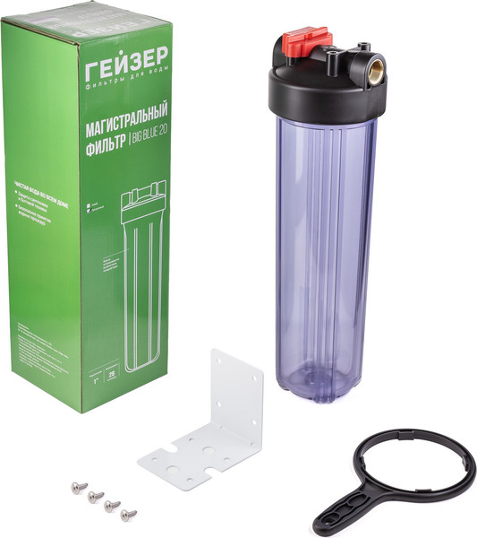 Изображение товара Корпус магистрального фильтра Гейзер С24 20ВВ (прозрачный)