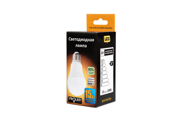 Изображение товара Лампа Proled A65-15W/6500K/E27