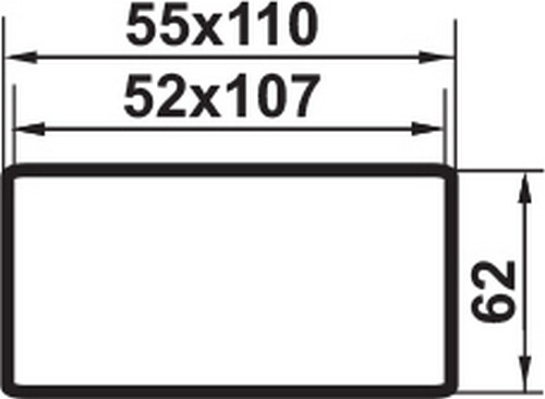Изображение товара Соединитель воздуховода Семь ветров 110x55 / Ф5153