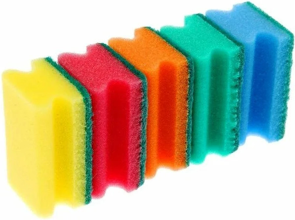 Изображение товара Набор губок для мытья посуды EuroHouse Комфорт ЕВ 9069 (5шт)