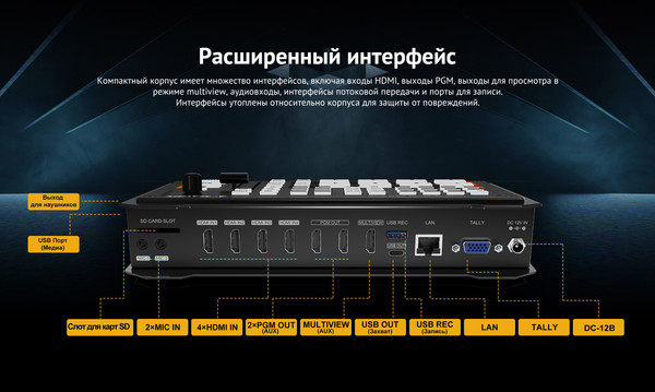 Изображение товара Панель управления системой ВКС Avmatrix Shark H4 / 31636