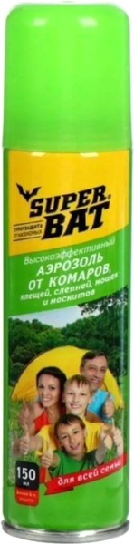 Изображение товара Аэрозоль от насекомых Наповал Super Bat от комаров и клещей (150мл)