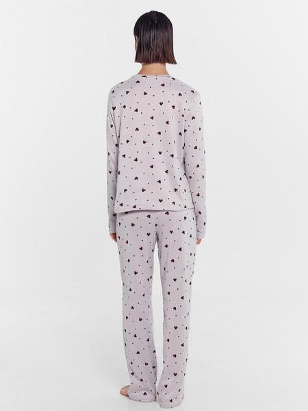 Изображение товара Комплект домашней одежды Mark Formelle 592468-1 (р.164/170-88-94, горошки с ушками на светло-сером)