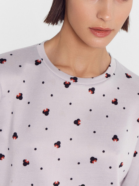 Изображение товара Комплект домашней одежды Mark Formelle 592468-1 (р.164/170-88-94, горошки с ушками на светло-сером)