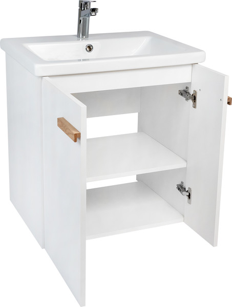 Изображение товара Тумба с умывальником Viant Мюнхен Como 70 / VMUN70COBEL-T2STP (белый)+S-UM-COM70/1-w