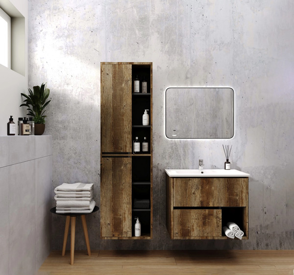 Изображение товара Тумба с умывальником Viant Люксембург Элина 60 / VLUX60ELD-T2YP (дерево)+1WH501606