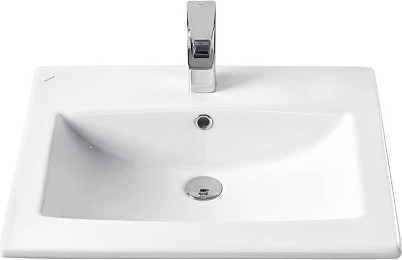 Изображение товара Тумба с умывальником Viant Люксембург Элина 60 / VLUX60ELD-T2YP (дерево)+1WH501606