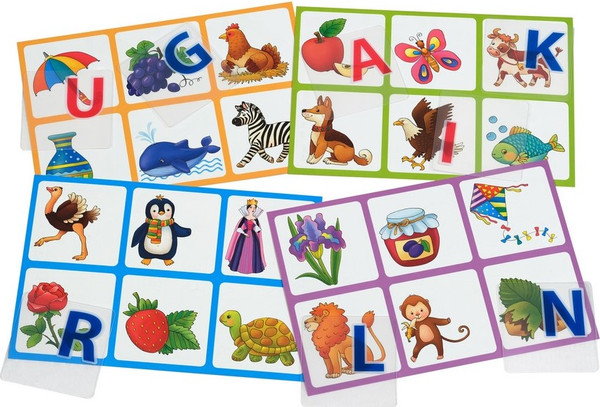 Изображение товара Развивающая игра Айрис-пресс Лото. Английская азбука. Подбираем буквы, учим слова