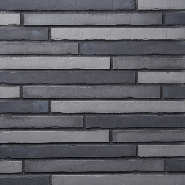 Изображение товара Декоративный камень бетонный Petra Клинкерный кирпич 16П8 (серый/темно-серый)