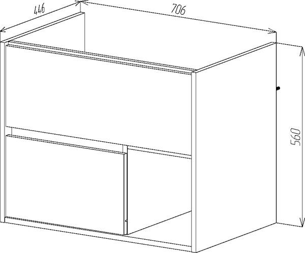 Изображение товара Тумба с умывальником Viant Люксембург Элина 75 / VLUX75ELCH-T2YP (черный)+WH501619