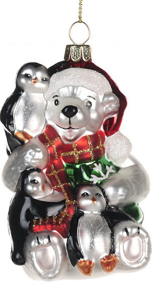 Изображение товара Елочная игрушка Goodwill Xmas 2024 Медведь и пингвины / YA 92625