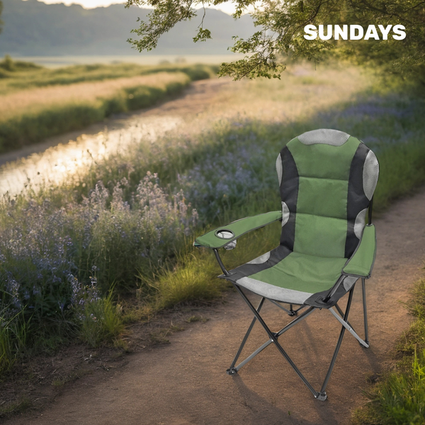 Изображение товара Кресло складное Sundays ZC-CC102 (серый/зеленый)
