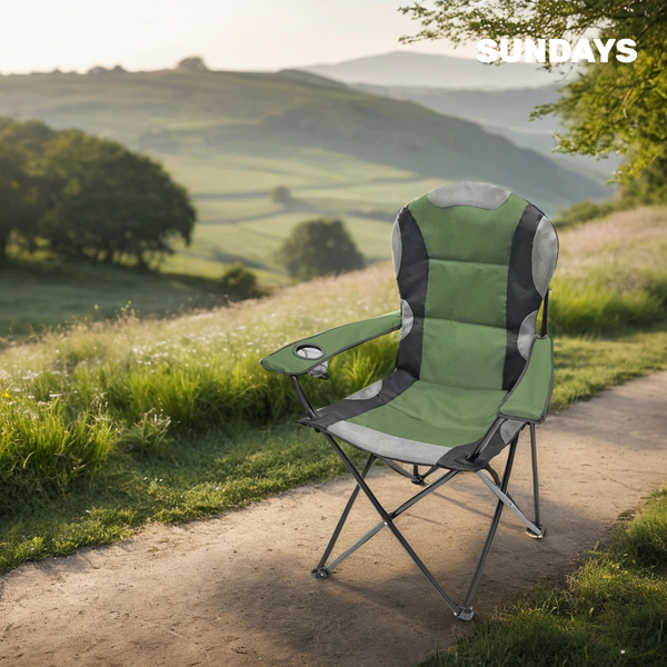 Изображение товара Кресло складное Sundays ZC-CC102 (серый/зеленый)