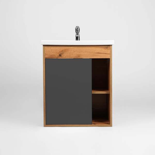 Изображение товара Тумба с умывальником Viant Бостон Como 50 / VBOS50COG-T1STP+S-UM-COM50/1-w