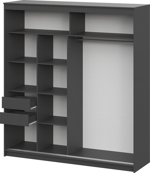 Изображение товара Шкаф-купе NN мебель К ШКП 3 2.0 Макс (графит серый)