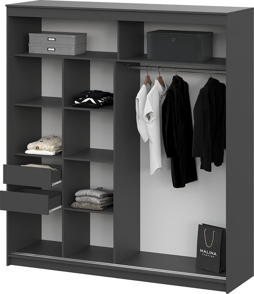 Изображение товара Шкаф-купе NN мебель К ШКП 3 2.0 Макс (графит серый)