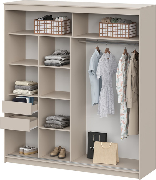 Изображение товара Шкаф-купе NN мебель К ШКП 3 2.0 Макс (меланж)