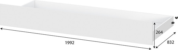 Изображение товара Дополнительное выдвижное спальное место NN мебель Токио К (белый текстурный)