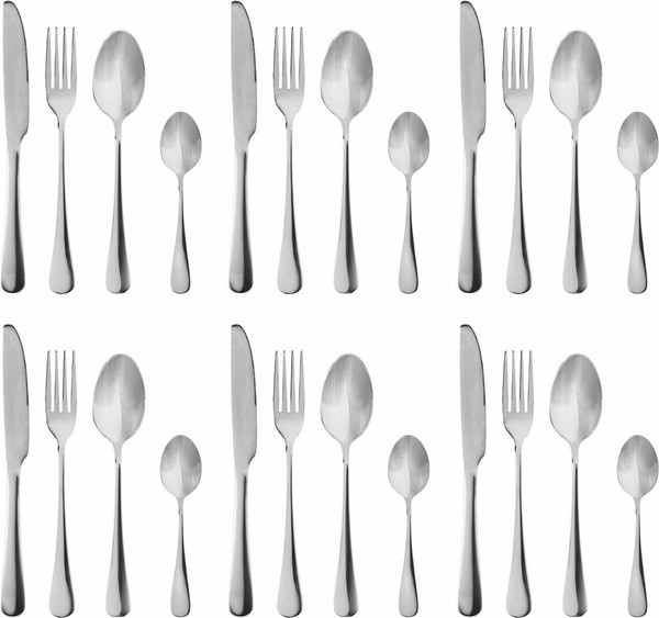 Изображение товара Набор столовых приборов Daswerk Premium / 609073 (24шт, серебристый)