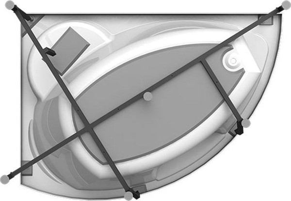 Изображение товара Ванна акриловая Radomir 168х120 Алари Релакс / 2-80-2-1-0-218 (с гидромассажем, правый)
