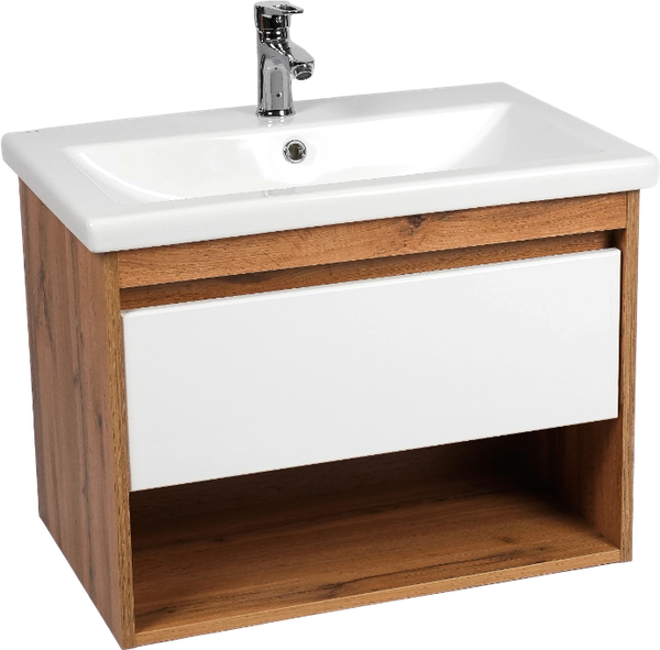 Изображение товара Тумба с умывальником Viant Бостон Como 50 / VBOS50CO-T1YP+S-UM-COM50/1-w