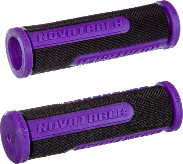 Изображение товара Грипсы для велосипеда Novatrack Х76786 (110мм, черный/фиолетовый)