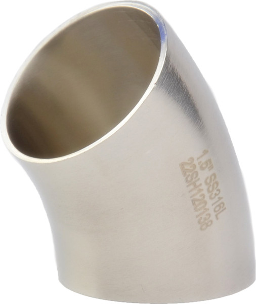 Изображение товара Отвод для дистиллятора No Brand DN 1.5 45 градусов (приварной)