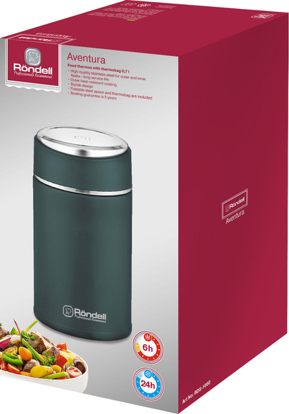 Изображение товара Термос для еды Rondell Aventura RDS-1660 (морская волна, с чехлом)