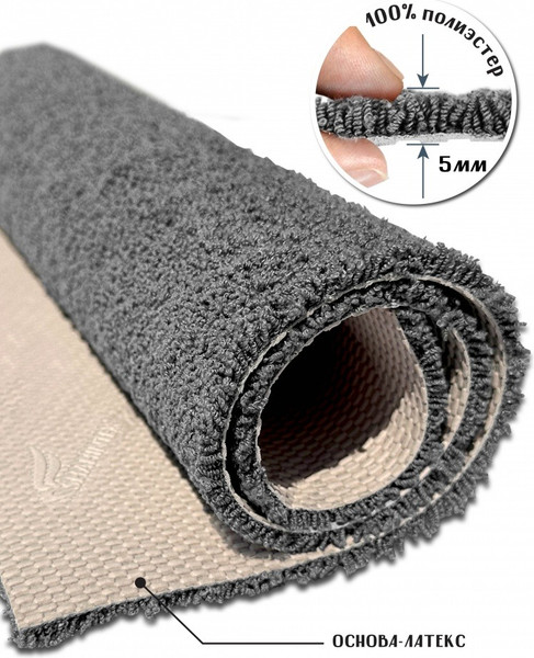 Изображение товара Коврик Shahintex Нанохлопок 40x60 / 857999 (серый 03)
