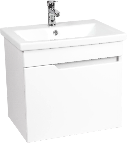 Изображение товара Тумба с умывальником Viant Куба Como 60 / VKUB60CO-T1STP+S-UM-COM60/1-w