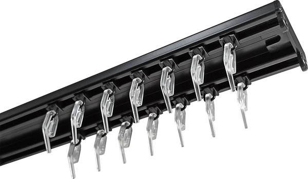 Изображение товара Карниз для штор Эскар Катал 7 / 242474240 (2.4м, черный матовый)