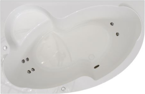 Изображение товара Ванна акриловая Radomir Ирма Стандарт 169x110 / 2-79-2-1-9-217 (с гидромассажем, левый)