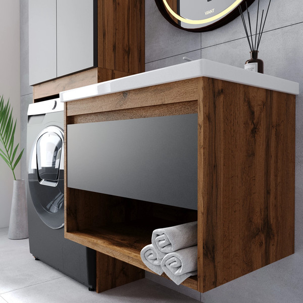 Изображение товара Тумба с умывальником Viant Бостон Como 70 / VBOS70COG-T1YP+S-UM-COM70/1-w