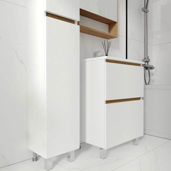 Изображение товара Тумба с умывальником Viant Мальта Como 70 / VMAL70CO-T2Y+S-UM-COM70/1-w