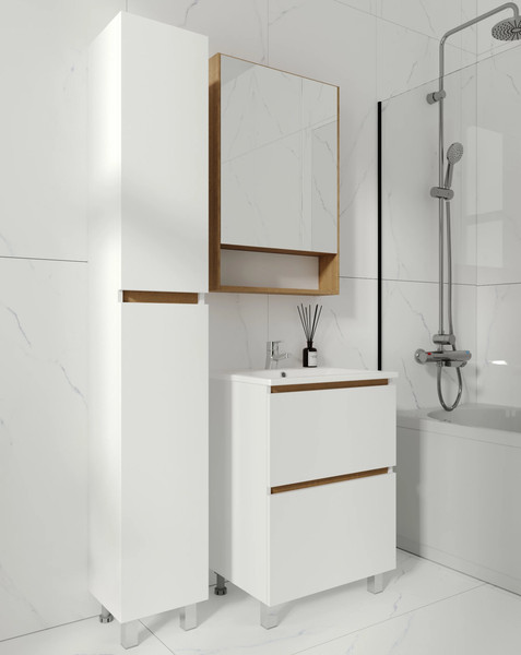 Изображение товара Тумба с умывальником Viant Мальта Como 70 / VMAL70CO-T2Y+S-UM-COM70/1-w