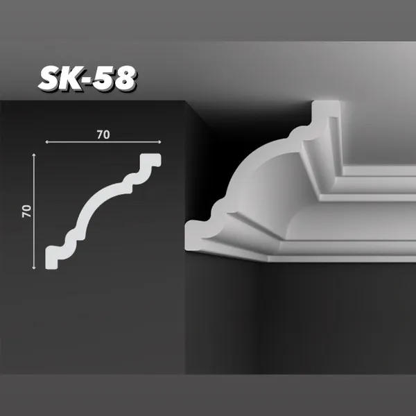 Изображение товара Плинтус потолочный Decostar PS SK-58 (70х70х2000)