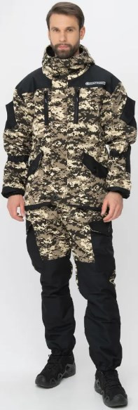 Изображение товара Костюм для охоты и рыбалки Huntsman Горка 5 деми -5°С Cats Eye/Смесовая Рипстоп сombo B-003/черный (р-р 48-50/182-188)