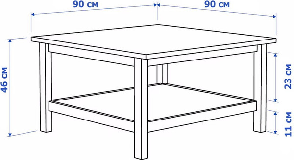 Изображение товара Журнальный столик ММЦ Кантри 90x90 (белый лак)