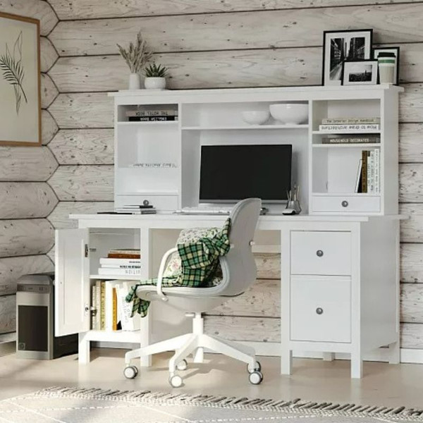 Изображение товара Письменный стол ММЦ Кантри 12 (белый лак)