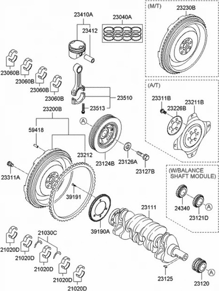Изображение товара Поршень двигателя Hyundai/KIA 234102G000