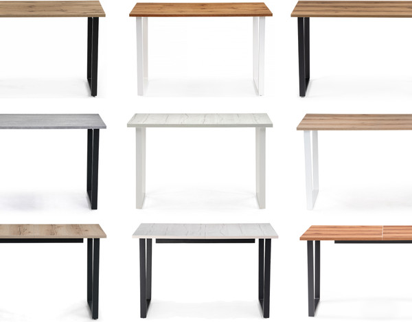 Изображение товара Обеденный стол Notta Лота Лофт 140 25 мм  / 489653 (бетон/белый матовый)